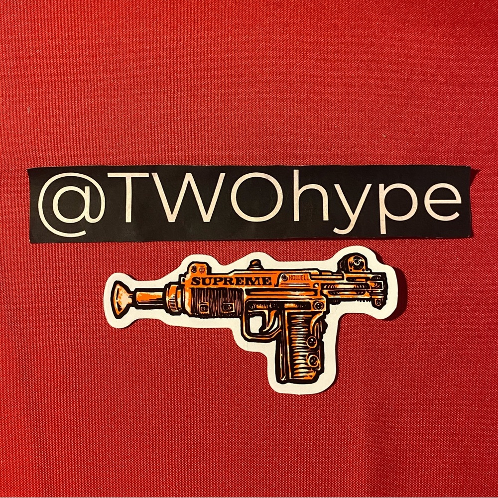 Supreme x Andy Howell Gun Sticker (Orange)